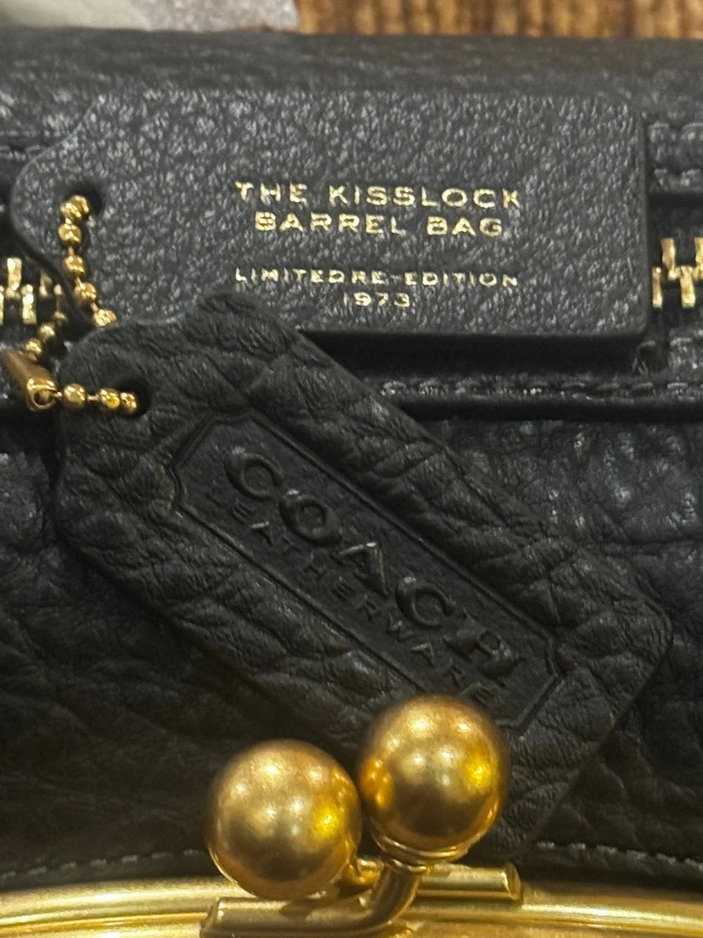 NEW... Black COACH Double Sided… Black EMBOSSED Hangtag Set. NWOTs